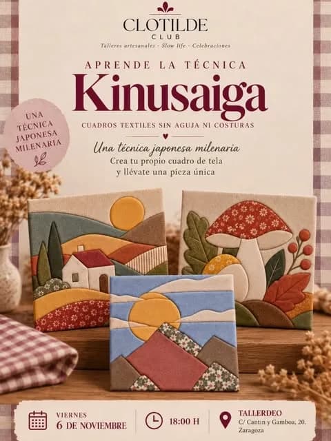Taller de cuadros con la técnica Kinusaiga