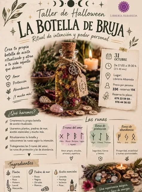 Taller de Halloween: la botella de bruja