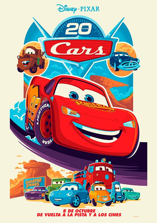 Cartel de Cars 20 aniversario
