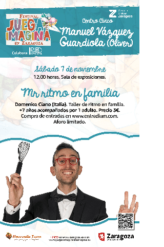 JUEGA E IMAGINA 2026: Taller de ritmo en familia. Mr. Ritmo en familia. Domenico Ciano (Italia).