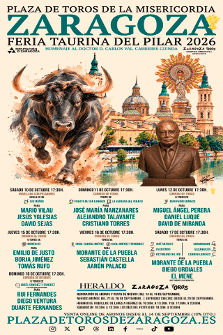 Feria Taurina del Pilar 2026.