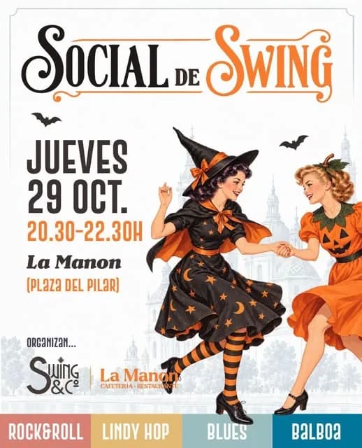 Social de swing de Halloween