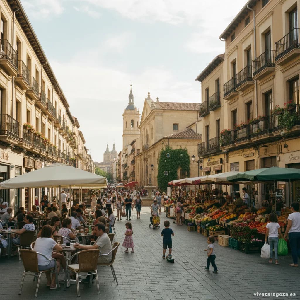 Imaginamos un barrio sin coches: terrazas en Unceta, mercado al aire libre y vida de barrio de verdad
