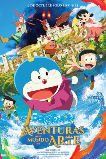 Cartel de Doraemon aventuras en el mundo del arte