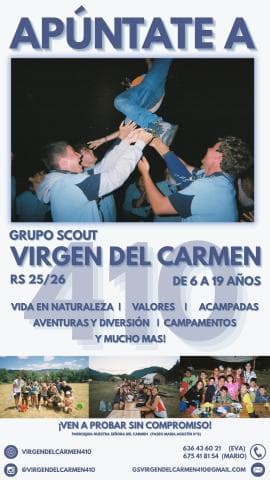 Apuntate en el Grupo Scout Virgen del Carmen 410