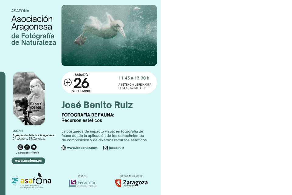 XXI Jornadas Aragonesas de Fotografía de Naturaleza, con José Benito Ruiz