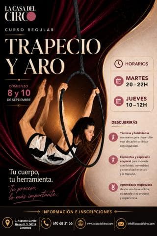 Curso Regular Acrobacia Aérea (Trapecio/Aro)
