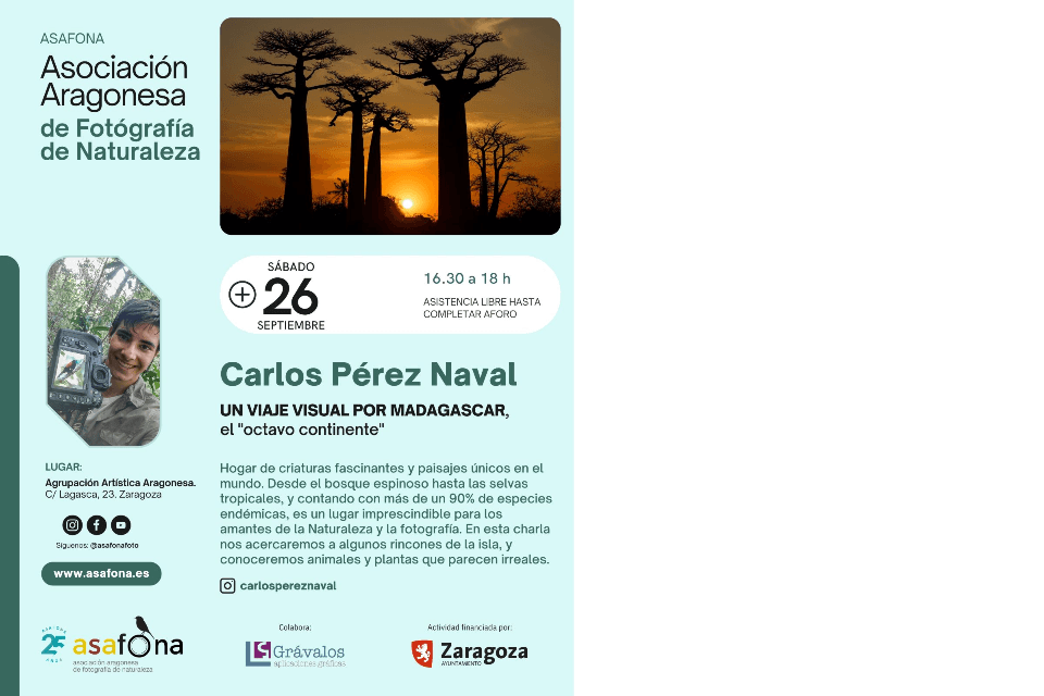 XXI Jornadas Aragonesas de Fotografía de Naturaleza, con Carlos Pérez Naval