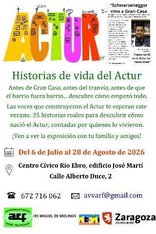 Exposición Historia contada del Actur.IES Miguel de Molinos y Asociación de Vecinos Actur Rey Fernando