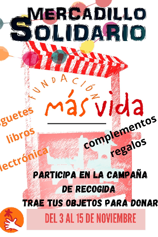 Recogida de donaciones para Mercadillo Solidario FUNDACIÓN MÁS VIDA
