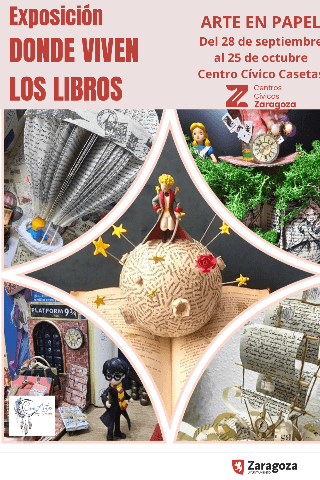 Exposición Art&Books: Donde viven los libros y Taller Recuerdos de papel.