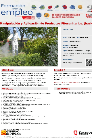 Curso "Manipulación y aplicación de productos fitosanitarios (básico)"
