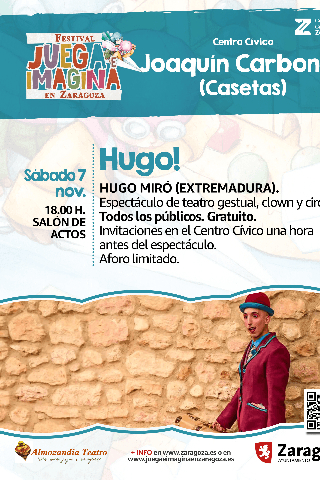 JUEGA E IMAGINA 2026: Espectáculo Hugo! Hugo Miró (Extremadura)