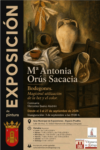 Exposición de pintura "Ma. Antonia Orús Sacacia. Bodegones. Magistral utilización de la luz y el color"