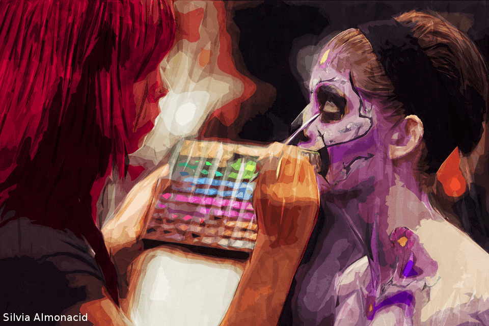 Maquillaje de miedo.